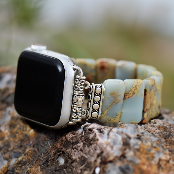 Earth Tibetan Jasper Stretch Apple Watch Strap