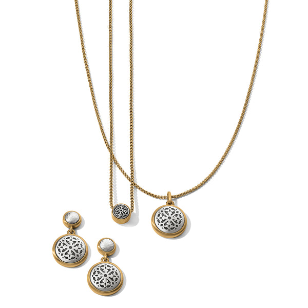 Brighton-Ferrara Two Tone Luce Mini Pendant Necklace