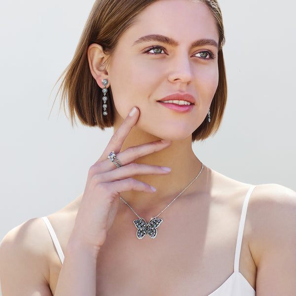 Brighton-Halo Gems Monarch Butterfly Necklace