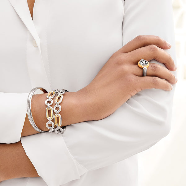 Brighton-Ferrara Medici Two Tone Link Bracelet