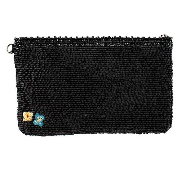 Mary Frances-In Step, Beaded Floral Embroidered High Heel Shoe Crossbody Phone Bag