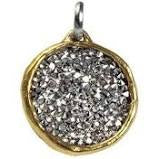 Waxing Poetic-Kristal  Pendant - Brass