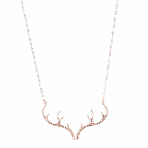 Rose Gold - Antler Necklace