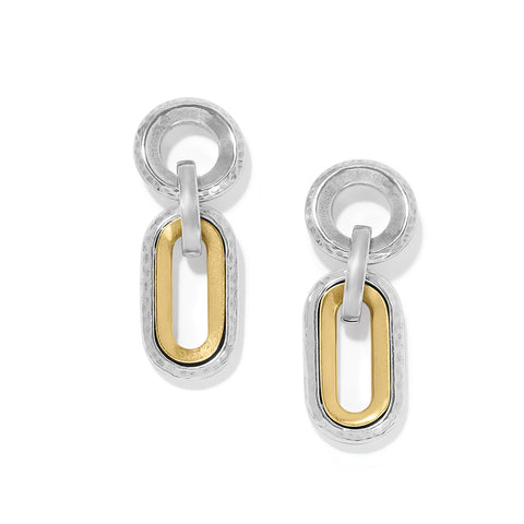 Brighton-Ferrara Medici Two Tone Link Post Drop Earrings