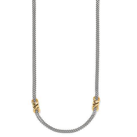 Brighton-Interlok Twist Two Tone Double Chain Necklace