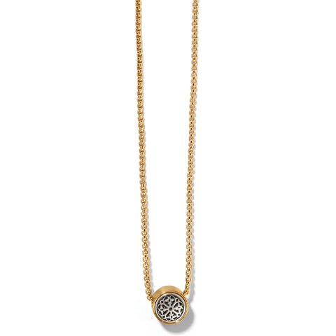 Brighton-Ferrara Two Tone Luce Mini Pendant Necklace