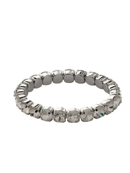 Sorrelli-Clear Crystal and Palladium Silver Stretch Bracelet