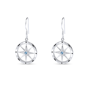 Nau-T-Girl Compass Dangle Earrings