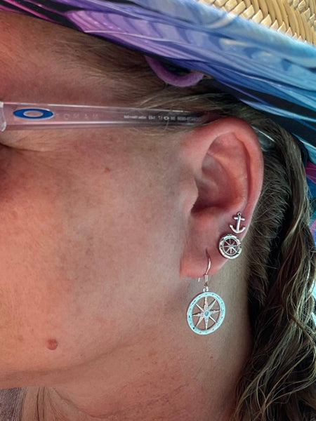 Nau-T-Girl Compass Dangle Earrings