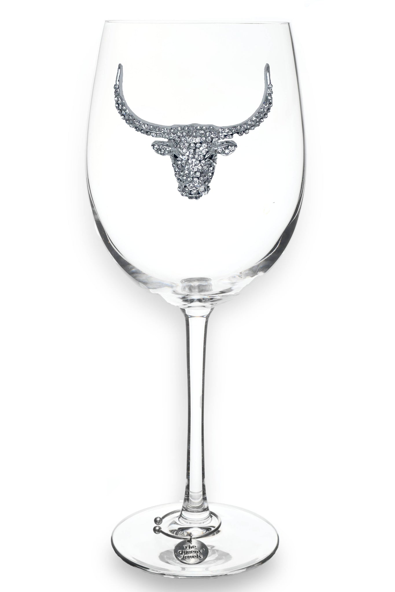 Longhorn Jeweled Stemmed Wine Glass