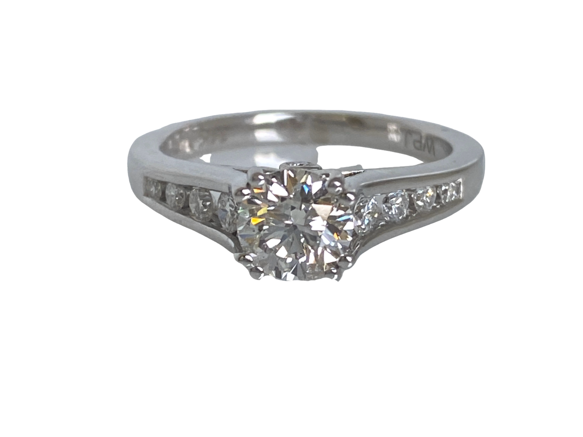 1.01 Carats 14k White Gold Diamond Engagement Ring